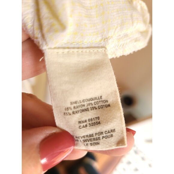 Free People Pastel Yellow Tunic Top Swim Cover Up Sz 10 MEDIUM Boho Festival M - Picture 5 of 7